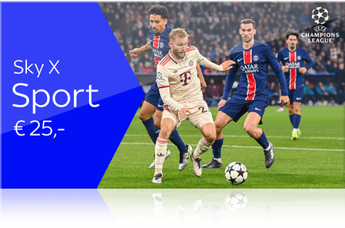 Stream dir jetzt Sky X Sport um nur € 25 mtl. statt € 35,99 mtl. - selbstverständlich monatlich kündbar. TIPP: Alle Filme & Serien jetzt zusätzlich 1 Jahr GRATIS!